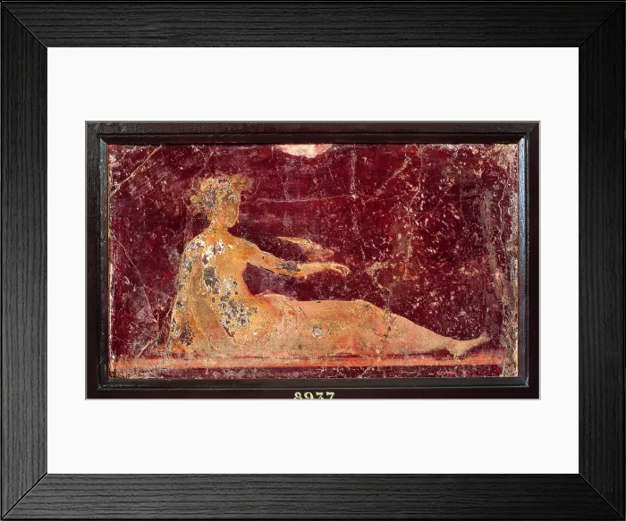 Framed Print : Woman Lying Down, by unknown artist, 54-69, 1st Century A.D. ripped fresco, 47 x 38 cm - Italy, Campania, Naples, National Archaeological Museum, Room LXXVII, inv. 8937 Framed Print : Woman Lying Down, by unknown artist, 54-69, 1st Century A.D. ripped fresco, 47 x 38 cm - Italy, Campania, Naples, National Archaeological Museum, Room LXXVII, inv. 8937