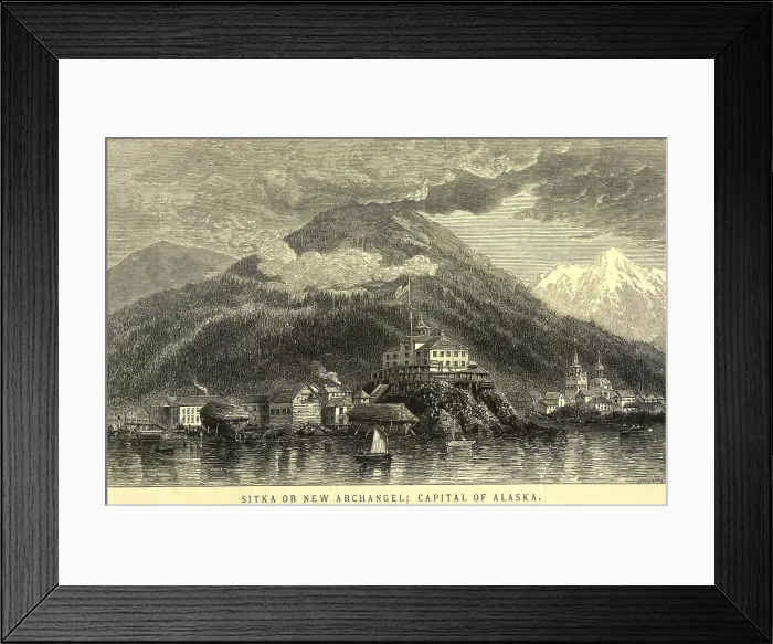 Framed Print : Sitka or New Archangel was the Capital of Alaska when it was purchased from the Russians 1867. Several buildings have Russian onion shaped domes
