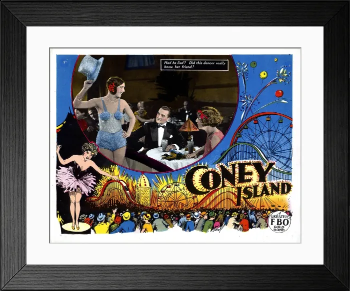 Framed Print : CONEY ISLAND, Eugene Strong, (center), 1928