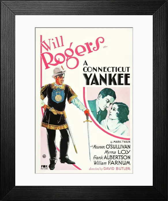 Framed Print : A CONNECTICUT YANKEE, US poster art, Will Rogers, (left), 1931. TM and Copyright 20th Century Fox Film Corp. All rights reserved / courtesy Everett Collection Framed Print : A CONNECTICUT YANKEE, US poster art, Will Rogers, (left), 1931. TM and Copyright 20th Century Fox Film Corp. All rights reserved / courtesy Everett Collection