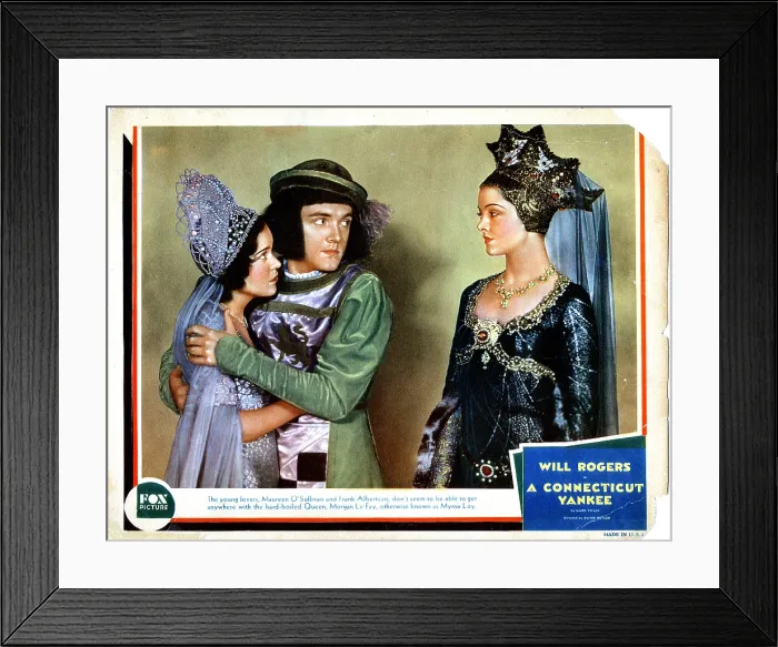 Framed Print : A CONNECTICUT YANKEE, from left, Maureen O'Sullivan, Frank Albertson, Myrna Loy, 1931, TM and copyright 20th Century Fox Film Corp