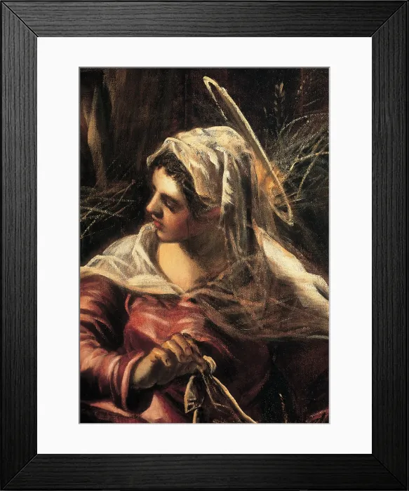 Framed Print : Robusti Jacopo known as Tintoretto, The Adoration of the Shepherds, 1579, 16th Century, fresco, Italy, Veneto, Venice, Scuola Grande di San Rocco, Upper Hall