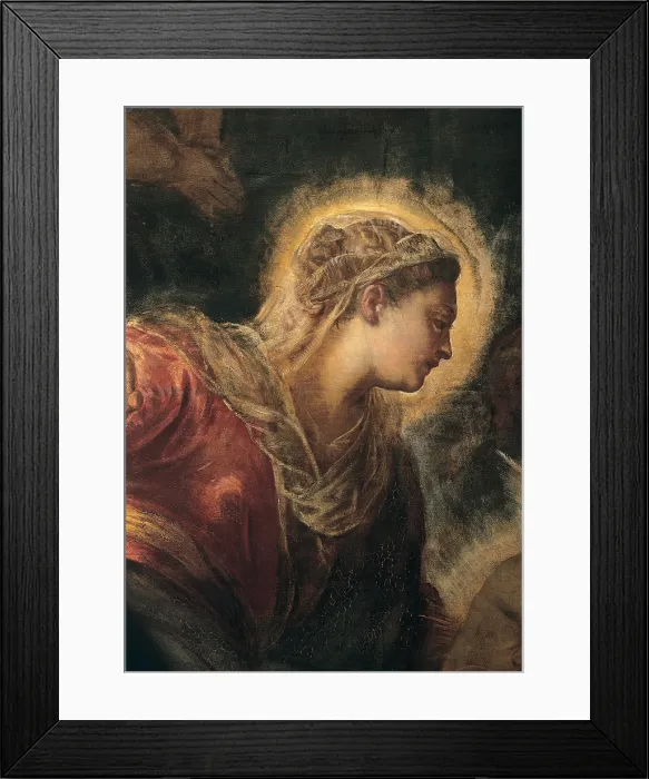 Framed Print : Robusti Jacopo known as Tintoretto, The Adoration of the Magi, 1583, 16th Century, fresco, Italy, Veneto, Venice, Scuola Grande di San Rocco, Ground Floor Hall