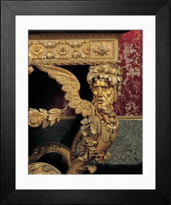 Framed Print : Lucca workmanship, Wall table, 18th Century, wood carved and gilded, giallo di siena marble top, Italy, Tuscany, Florence, Palazzo Pitti, Sun-dial Villa Framed Print : Lucca workmanship, Wall table, 18th Century, wood carved and gilded, giallo di siena marble top, Italy, Tuscany, Florence, Palazzo Pitti, Sun-dial Villa