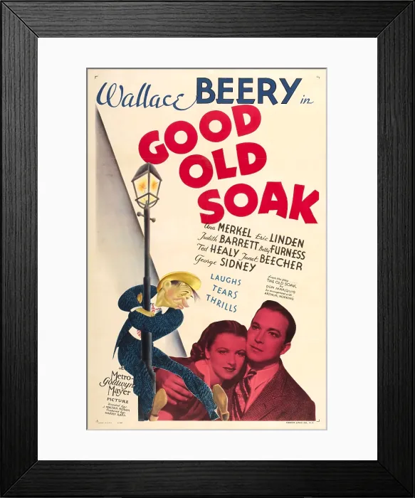 Framed Print : THE GOOD OLD SOAK, from left: Wallace Beery, Betty Furness, Eric Linden, 1937