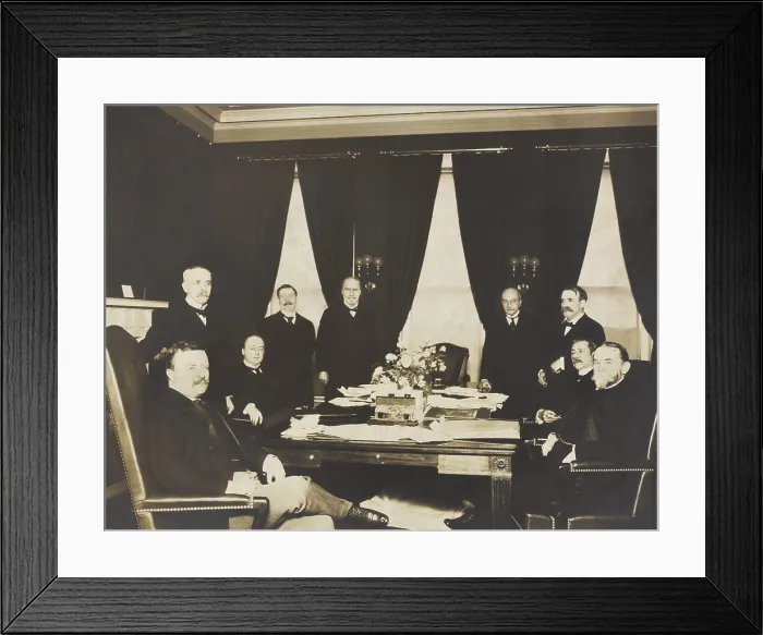 Framed Print : President Theodore Roosevelt with members of his cabinet January 1903
