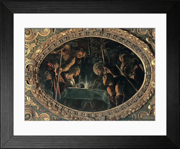 Framed Print : Robusti Jacopo known as Tintoretto, The Passover, 1577, 16th Century, fresco, Italy, Veneto, Venice, Scuola Grande di San Rocco, Upper Hall Framed Print : Robusti Jacopo known as Tintoretto, The Passover, 1577, 16th Century, fresco, Italy, Veneto, Venice, Scuola Grande di San Rocco, Upper Hall