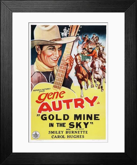 Framed Print : GOLD MINE IN THE SKY, US poster, Gene Autry, 1938