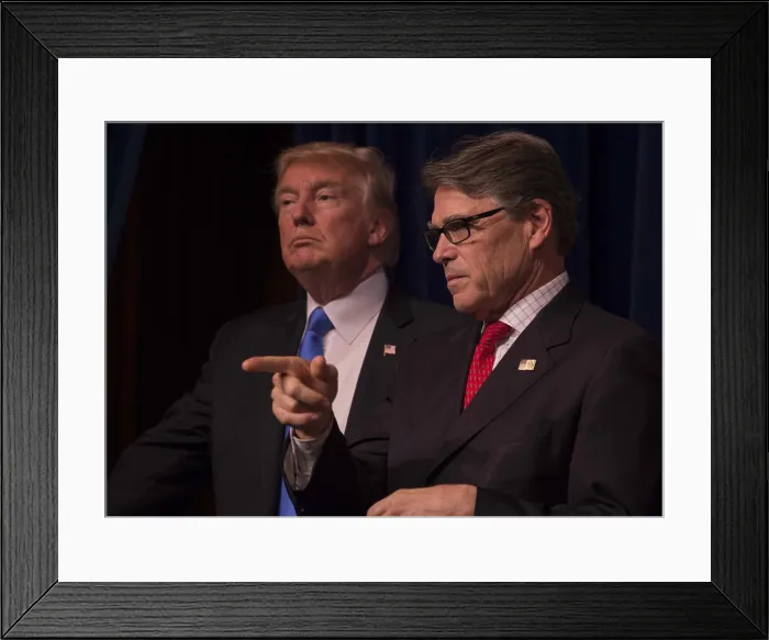 Framed Print : President Donald Trump and Secretary of Energy, Rick Perry, June 29, 2017