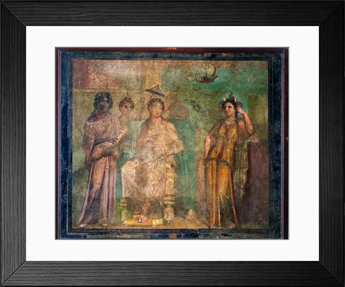 Framed Print : Dido Abandoned, by unknown artist, 62-79, 1st Century A.D. ripped fresco, 108 x 128 cm - Italy, Campania, Naples, National Archaeological Museum, Room LXXII, inv. 8898 Framed Print : Dido Abandoned, by unknown artist, 62-79, 1st Century A.D. ripped fresco, 108 x 128 cm - Italy, Campania, Naples, National Archaeological Museum, Room LXXII, inv. 8898