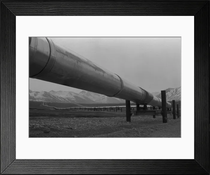 Framed Print : Pipeline near Atigun Pass Brooks Mountain Range Alaska near the highest elevation of the 800 mile long pipeline from the North Slope oil field to the Ice Free port of Valdez Framed Print : Pipeline near Atigun Pass Brooks Mountain Range Alaska near the highest elevation of the 800 mile long pipeline from the North Slope oil field to the Ice Free port of Valdez