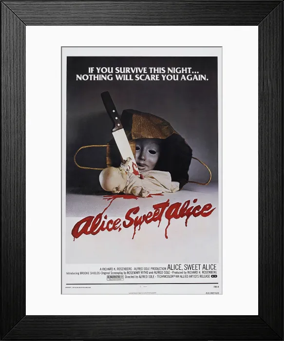Framed Print : COMMUNION, (aka ALICE, SWEET ALICE), US poster art, 1976 Framed Print : COMMUNION, (aka ALICE, SWEET ALICE), US poster art, 1976
