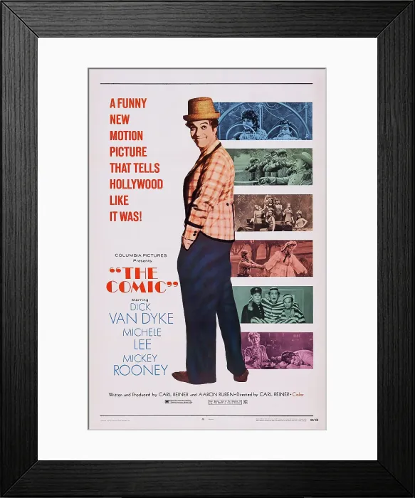 Framed Print : THE COMIC, US poster, Dick Van Dyke, 1969 Framed Print : THE COMIC, US poster, Dick Van Dyke, 1969