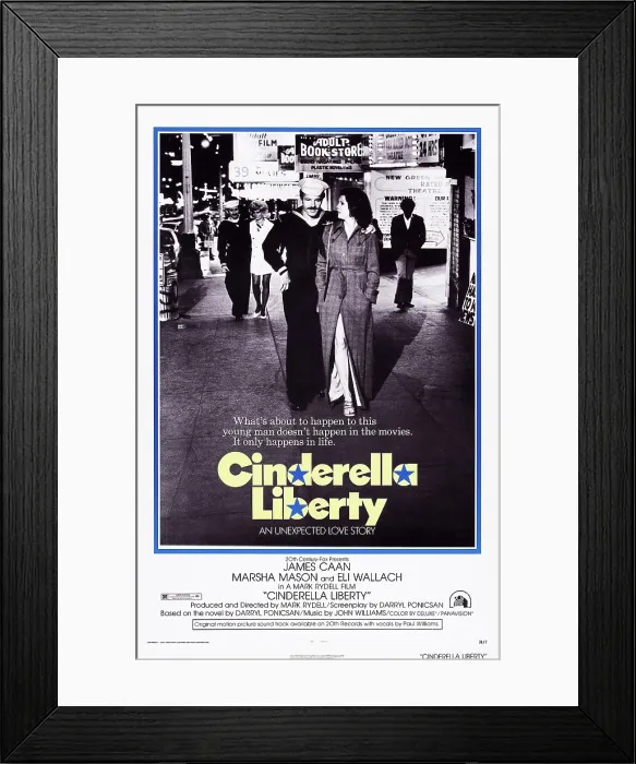 Framed Print : CINDERELLA LIBERTY, US poster art, from left: James Caan, Marsha Mason, 1973, TM & Copyright 20th Century Fox Film Corp. All rights reserved / courtesy Everett Collection Framed Print : CINDERELLA LIBERTY, US poster art, from left: James Caan, Marsha Mason, 1973, TM & Copyright 20th Century Fox Film Corp. All rights reserved / courtesy Everett Collection