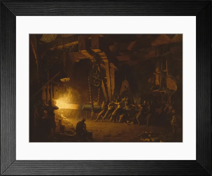 Framed Print : FORGING THE SHAFT, by John Ferguson Weir, 1874-77, American painting, oil on canvas. Heroic foundry workers forge a propeller shaft for an ocean liner (BSLOC_2018_2_82) Framed Print : FORGING THE SHAFT, by John Ferguson Weir, 1874-77, American painting, oil on canvas. Heroic foundry workers forge a propeller shaft for an ocean liner (BSLOC_2018_2_82)
