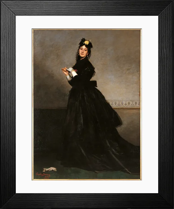 Framed Print : Lady with a Glove (Mrs Carolus Duran, known as Pauline Croizette), by Durand Charles Emile Auguste known as Carolus-Duran, 1869, 19th Century, oil on canvas Framed Print : Lady with a Glove (Mrs Carolus Duran, known as Pauline Croizette), by Durand Charles Emile Auguste known as Carolus-Duran, 1869, 19th Century, oil on canvas