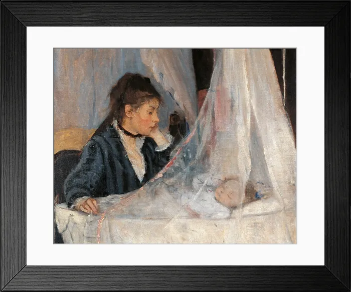 Framed Print : The Cradle, by Berthe Morisot, 1872, 19th Century, oil on canvas, cm 56 x 46 - France, Ile de France, Paris, Muse dOrsay