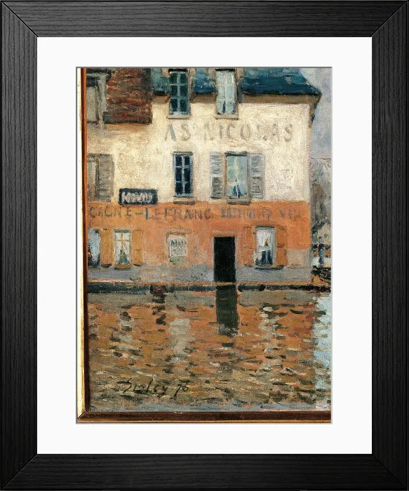 Framed Print : The Flood at Port Marly, by Alfred Sisley, 1876, 19th Century, oil on canvas, cm 60 x 81 - France, Ile de France, Paris, Muse dOrsay. Detail Framed Print : The Flood at Port Marly, by Alfred Sisley, 1876, 19th Century, oil on canvas, cm 60 x 81 - France, Ile de France, Paris, Muse dOrsay. Detail