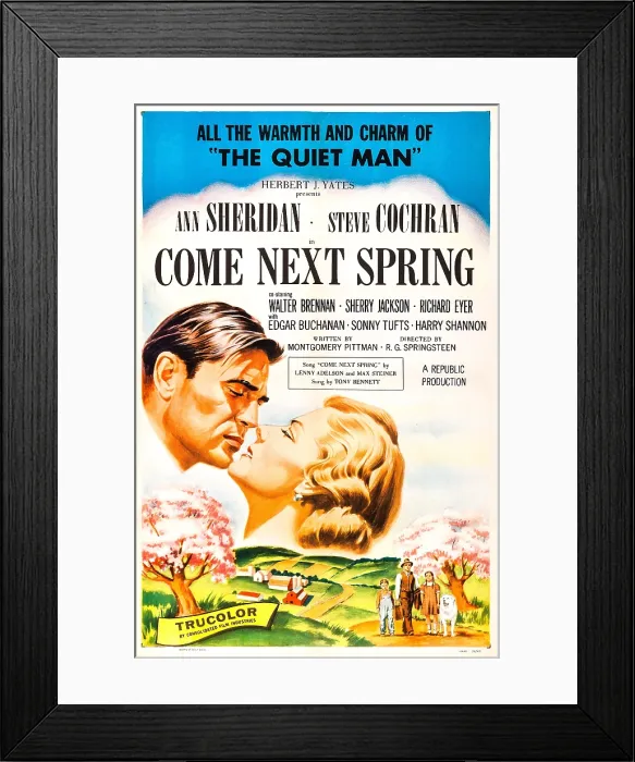 Framed Print : COME NEXT SPRING, US poster, Steve Cochran, Ann Sheridan, 1956