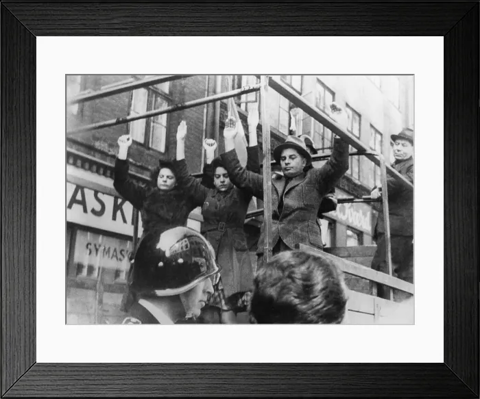 Framed Print : Nazi Collaborators on a truck under guard of Danish underground partisans. On the previous day, May 4, 1945, Copenhagen was liberated by British forces Framed Print : Nazi Collaborators on a truck under guard of Danish underground partisans. On the previous day, May 4, 1945, Copenhagen was liberated by British forces