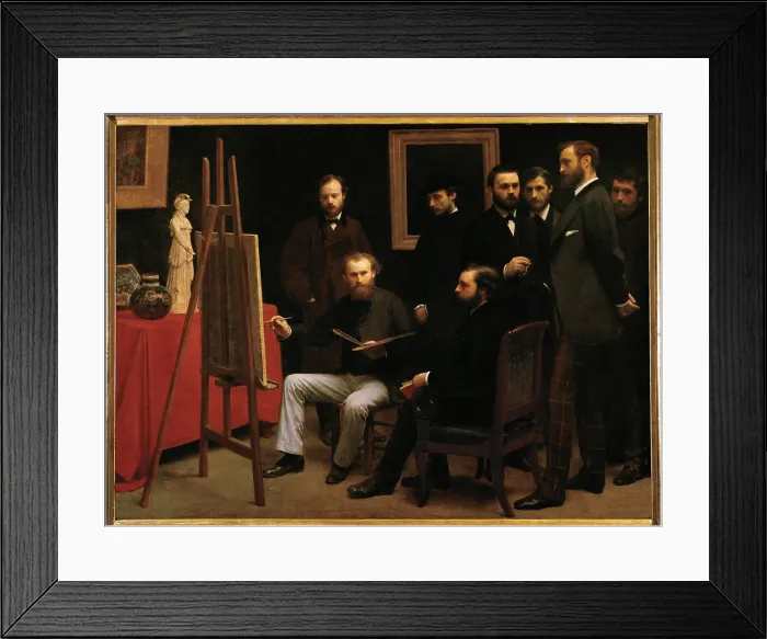 Framed Print : Ateliers des Batignolles, by Henri Fantin-Latour, 1870, 19th Century, oil on canvas, cm 204 x 273, 5 - France, Ile de France, Paris, Muse dOrsay, RF 2210. All Framed Print : Ateliers des Batignolles, by Henri Fantin-Latour, 1870, 19th Century, oil on canvas, cm 204 x 273, 5 - France, Ile de France, Paris, Muse dOrsay, RF 2210. All