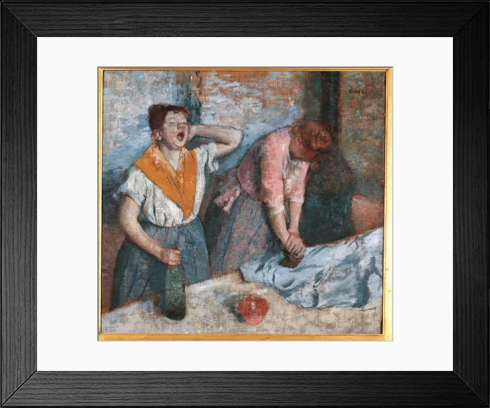 Framed Print : Women Ironing, by Edgar Degas, 1884 - 1886 about, 19th Century, oil on canvas, cm 76 x 81, 5 - France, Ile de France, Paris, Muse dOrsay, R.F.1985. All