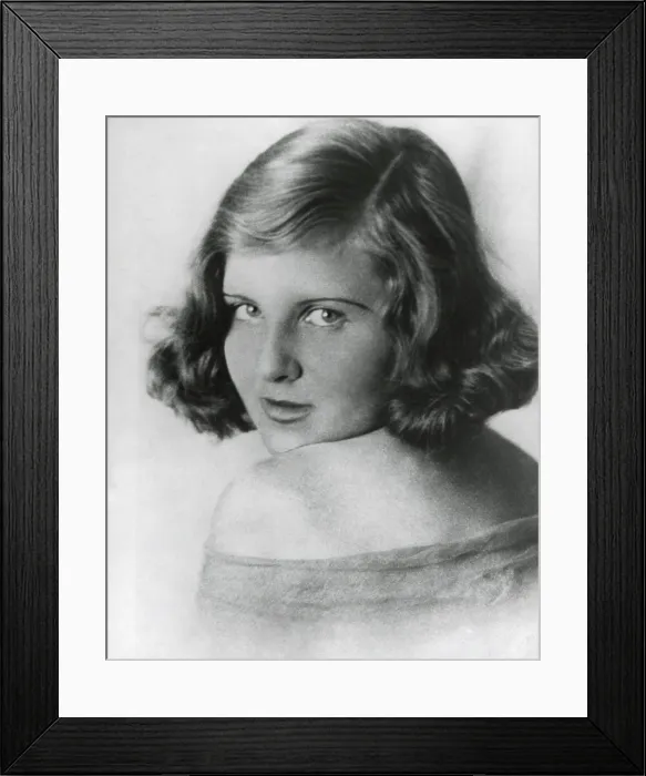 Framed Print : Eva Braun in the early 1930s. She and Hitler became lovers in 1932, when she was about 20 years old and he was 43. (BSLOC_2015_13_58) Framed Print : Eva Braun in the early 1930s. She and Hitler became lovers in 1932, when she was about 20 years old and he was 43. (BSLOC_2015_13_58)