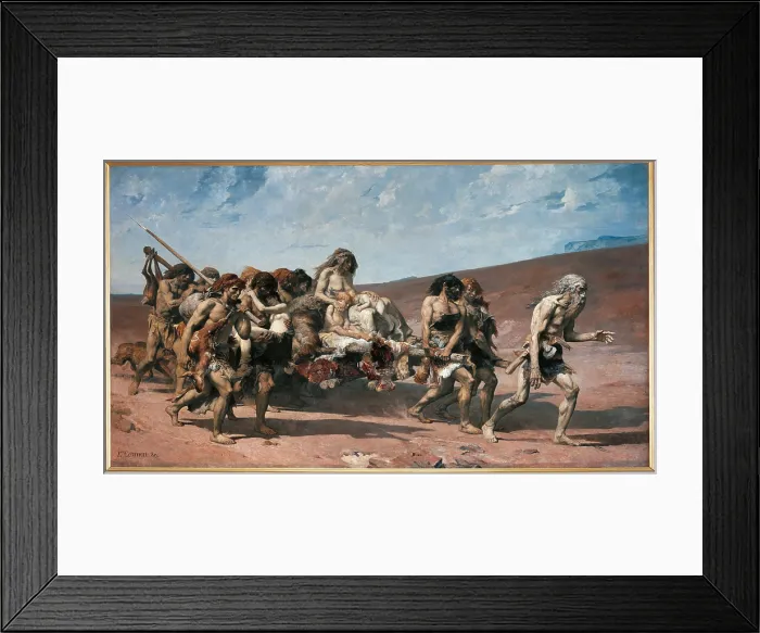 Framed Print : Cain, by Fernand (or Fernand-Anne Piestre) Cormon, 1880, 19th Century, oil on canvas, cm 384 x 700 - France, Ile de France, Paris, Muse dOrsay