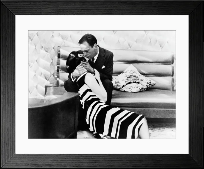 Framed Print : THE CONFORMIST, (aka IL CONFORMISTA), from top: Jean-Louis Trintignant, Stefania Sandrelli, 1970