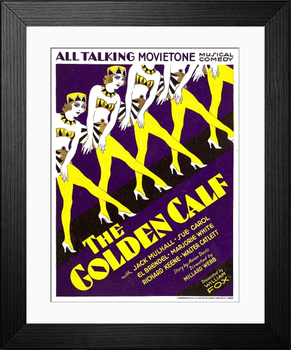 Framed Print : HER GOLDEN CALF, (aka THE GOLDEN CALF), window card, 1930, TM and Copyright 20th Century Fox Film Corp. All rights reserved. / courtesy Everett Collection