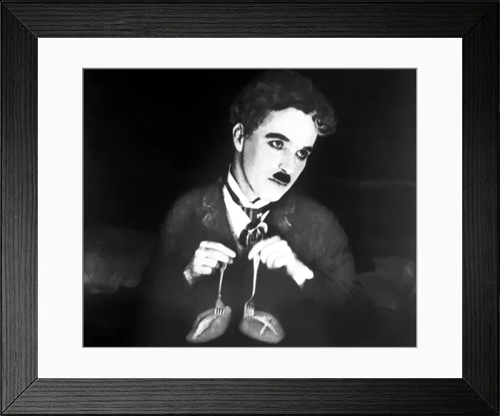 Framed Print : THE GOLD RUSH, Charlie Chaplin, 1925