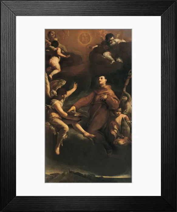 Framed Print : Crespi Giuseppe Maria know as Spagnuolo (or Spagnolo), The Ecstasy of St Bernardine, 1709 - 1712, 18th Century, oil on canvas, Italy, Emilia Romagna, Bologna