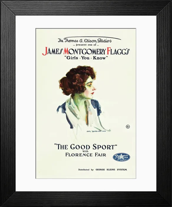Framed Print : THE GOOD SPORT, Florence Fair on US poster art, 1918 Framed Print : THE GOOD SPORT, Florence Fair on US poster art, 1918