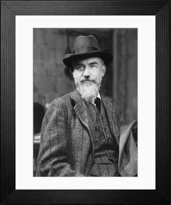 Framed Print : George Bernard Shaw, photographed on Nov. 8, 1909. Irish playwright wrote and staged over ten plays in the previous decade