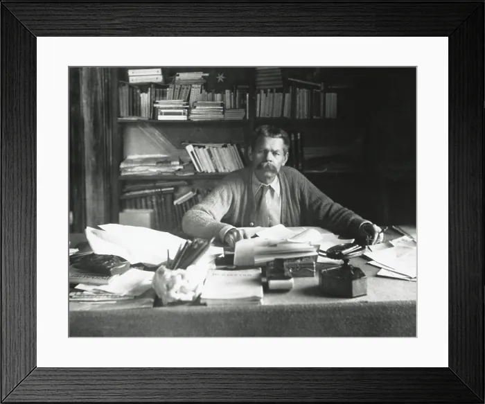 Framed Print : Maxim Gorky, Russian Social Realist author in native costume