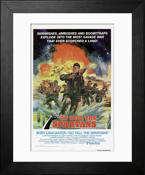 Framed Print : GO TELL THE SPARTANS, US poster, Burt Lancaster (front), 1978, Avco Embassy / courtesy Everett Collection