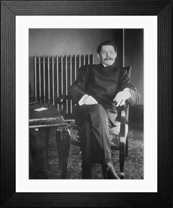 Framed Print : Maxim Gorky, Russia Social Realist writer, April 11, 1906