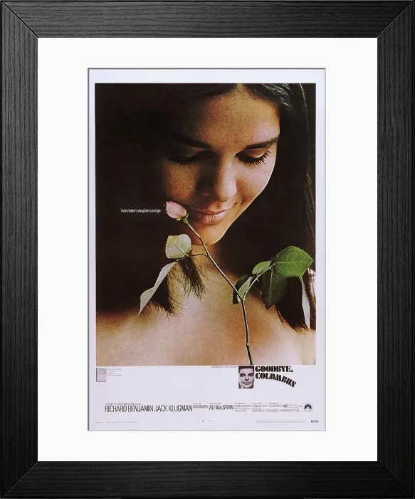 Framed Print : GOODBYE, COLUMBUS, top: Ali MacGraw, bottom: Richard Benjamin on poster art, 1969 Framed Print : GOODBYE, COLUMBUS, top: Ali MacGraw, bottom: Richard Benjamin on poster art, 1969