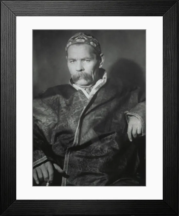 Framed Print : Maxim Gorky, Russian Social Realist author at a desk