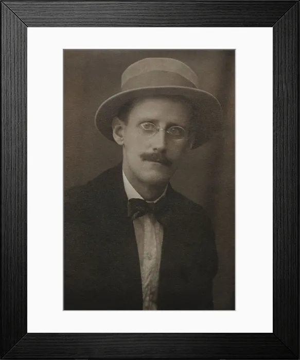 Framed Print : James Joyce and his family in Paris, 1924. Clockwise from top left: James Joyce; son, Giorgio Joyce; wife Nora Barnacle; and daughter, Lucia Joyce (BSLOC_2016_11_188)