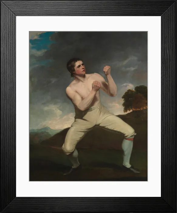 Framed Print : RICHARD HUMPHREYS, THE BOXER, by John Hoppner, 1775, British painting, oil on canvas