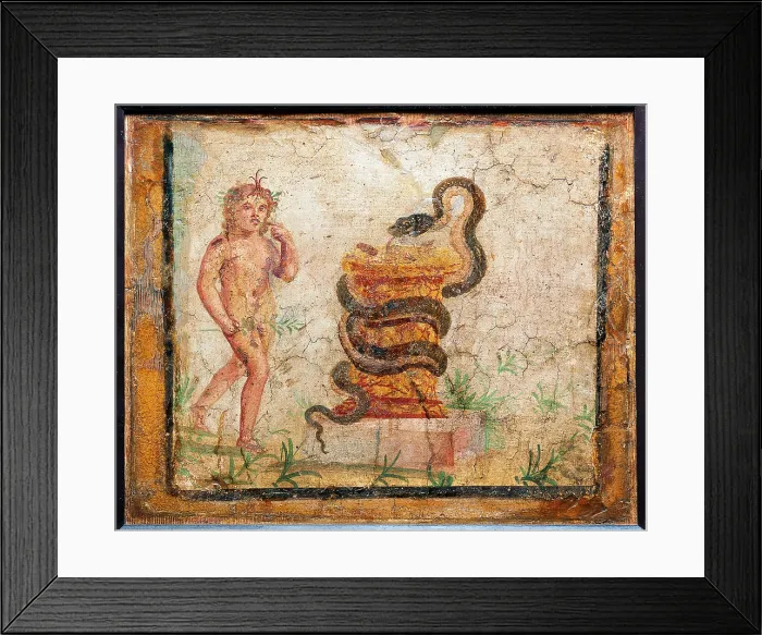 Framed Print : Harpocrates, Genius Huius Loci, by unknown artist, 45-79, 1st Century A.D. ripped fresco, 40 x 50 cm - Italy, Campania, Naples, National Archaeological Museum, Room LXXV, inv Framed Print : Harpocrates, Genius Huius Loci, by unknown artist, 45-79, 1st Century A.D. ripped fresco, 40 x 50 cm - Italy, Campania, Naples, National Archaeological Museum, Room LXXV, inv