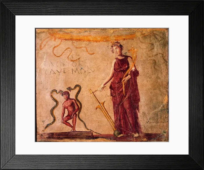 Framed Print : Isis Fortuna, by unknown artist, 45-79, 1st Century A.D. ripped fresco, 72 x 86 cm - Italy, Campania, Naples, National Archaeological Museum, Room LXXV, inv. 112285