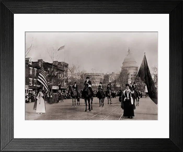 Framed Print : Crowds lining Pennsylvania Avenue to watch the Women suffragists parade the day before President Woodrow Wilson's inauguration Framed Print : Crowds lining Pennsylvania Avenue to watch the Women suffragists parade the day before President Woodrow Wilson's inauguration