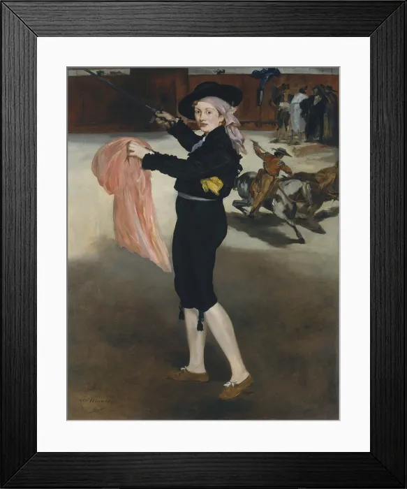 Framed Print : Mademoiselle V in Costume of an Espada, by Edouard Manet, 1862, French impressionist oil painting Framed Print : Mademoiselle V in Costume of an Espada, by Edouard Manet, 1862, French impressionist oil painting
