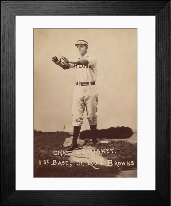 Framed Print : Charles Comiskey played with the St. Louis Brown Stockings from 1882-1889. He was first a pitcher, then first baseman, then full time manager after 1885 (BSLOC_2018_3_107)
