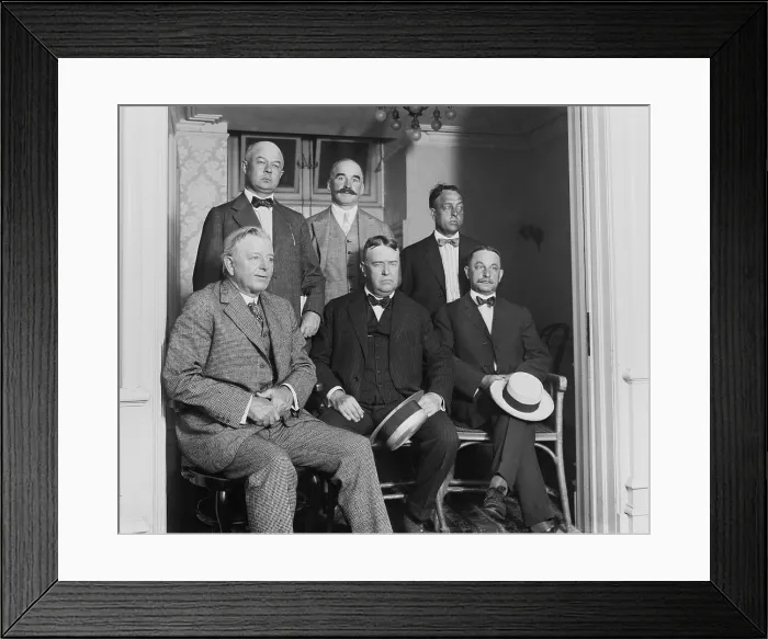 Framed Print : American League baseball team owners in 1915. Seated, L to R: Charles Comiskey, Chicago White Sox; Ban Johnson, League President; Joseph Lannin, Bosto Red Sox Framed Print : American League baseball team owners in 1915. Seated, L to R: Charles Comiskey, Chicago White Sox; Ban Johnson, League President; Joseph Lannin, Bosto Red Sox