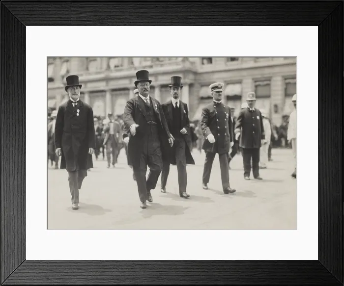 Framed Print : Ex-Theodore Roosevelt, now officially titled Colonel Roosevelt, at his desk in 1910