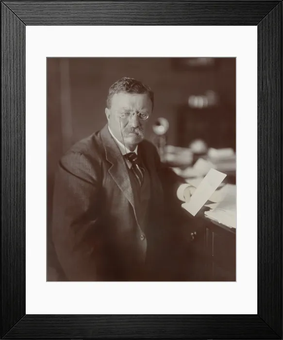 Framed Print : Ex-President Theodore Roosevelt speaking from a table, Aug. 23 to Sept 9, 1910 Framed Print : Ex-President Theodore Roosevelt speaking from a table, Aug. 23 to Sept 9, 1910