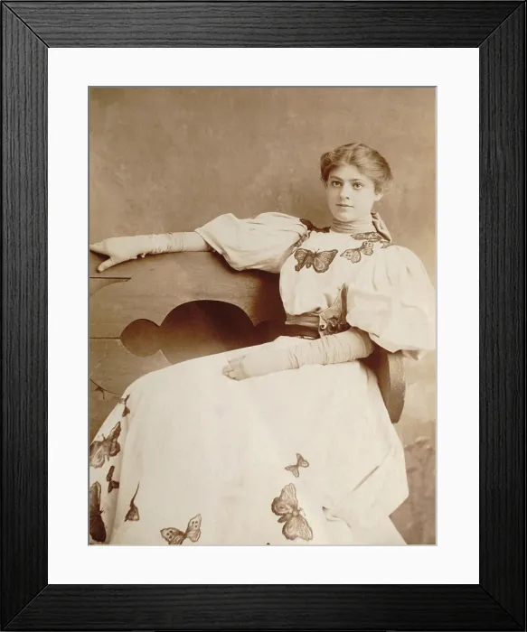 Framed Print : Actress Ethel Barrymore as a young actress in the 1890s. Her mother died in 1893. At age 13, financial necessity prompted the beginning of her acting career